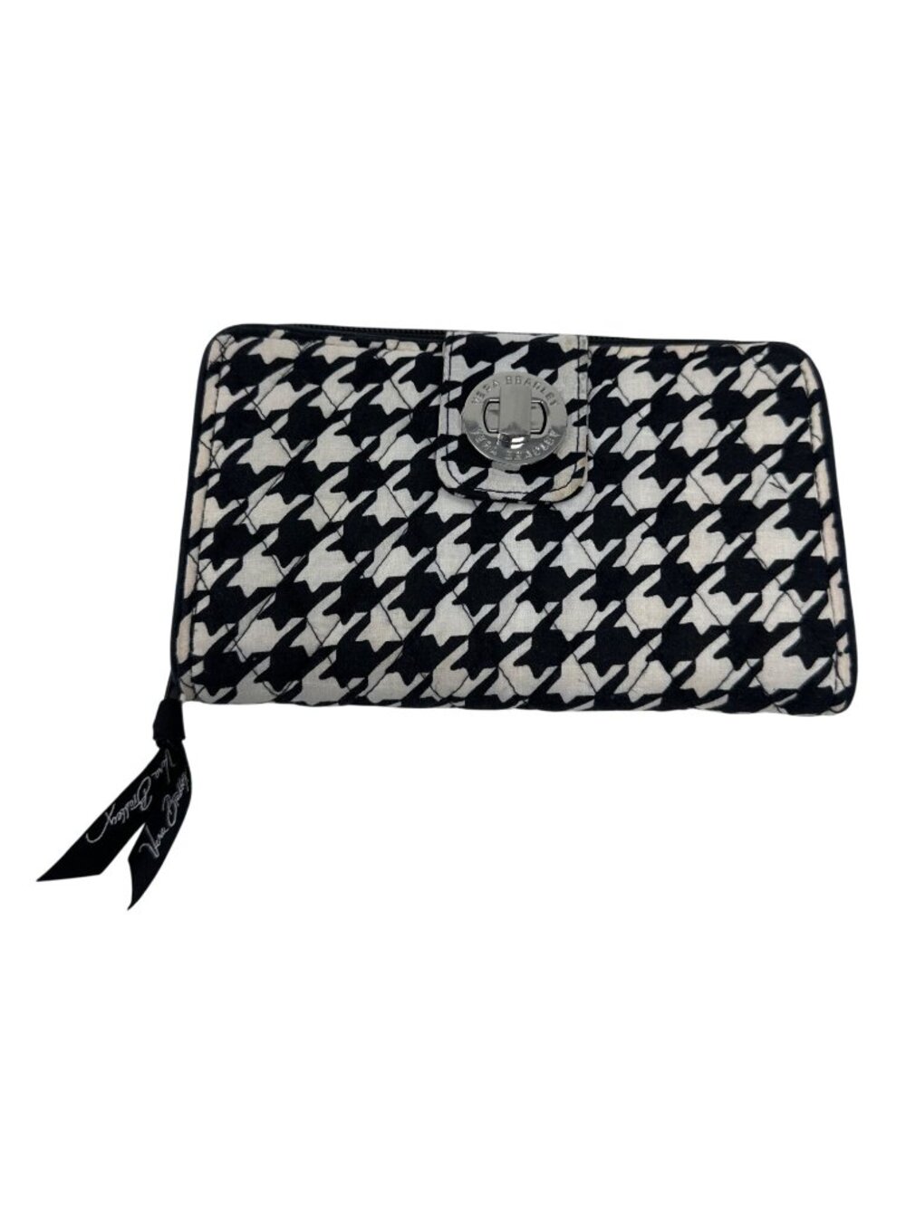 Vera Bradley Turnlock Black & White Houndstooth Wallet